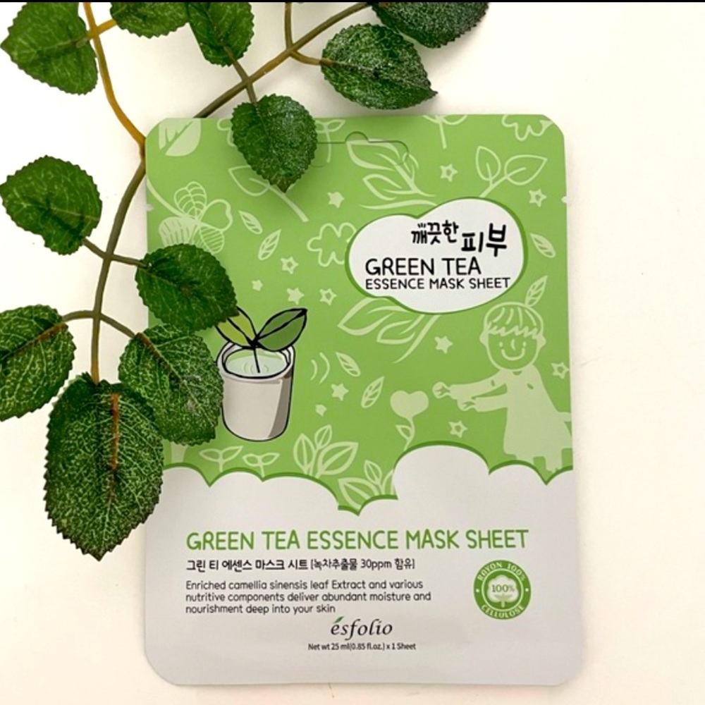 New $5ea OR 5/$15 ESFOLIO Green Tea Moisturizing and Nourushing Facial Mask